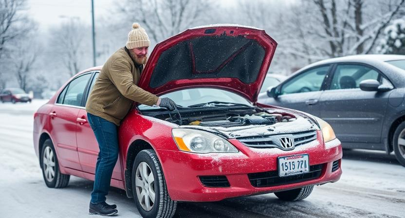 Winter Car Breakdown in Toronto