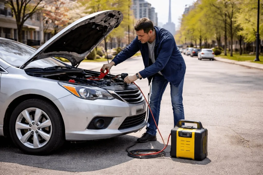 jumpstarting a car in scarborough north york