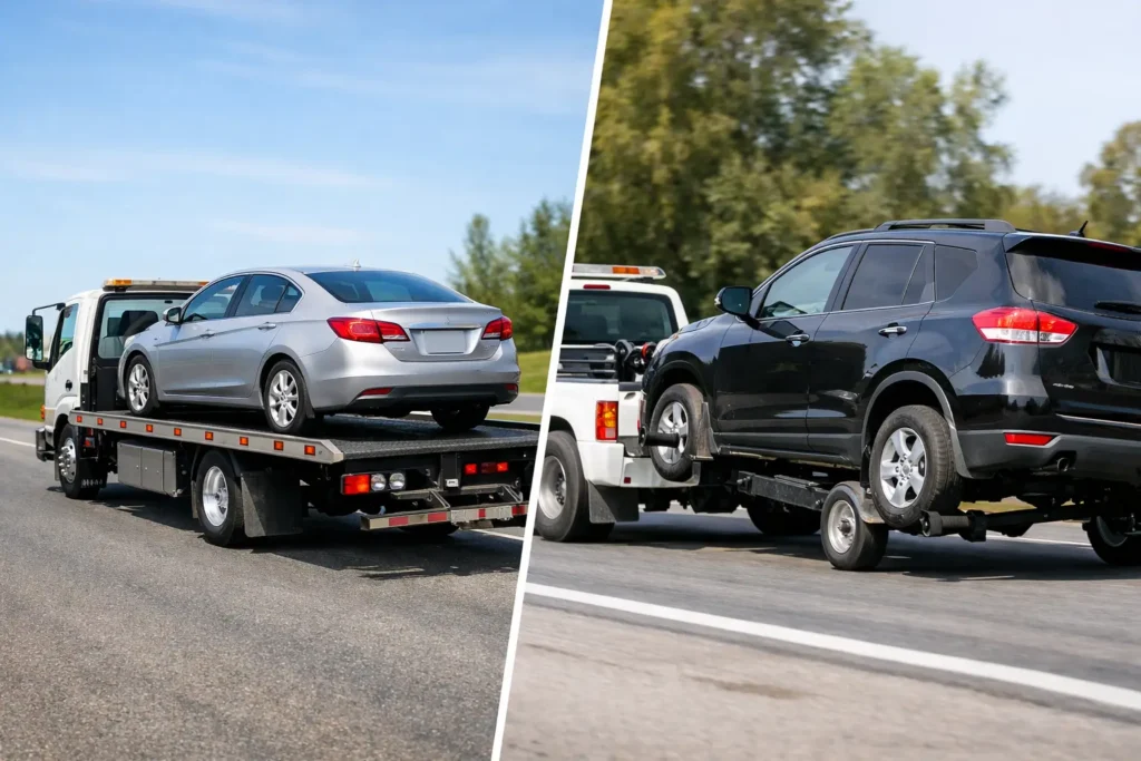 Flatbed Towing Versus Wheel Lift