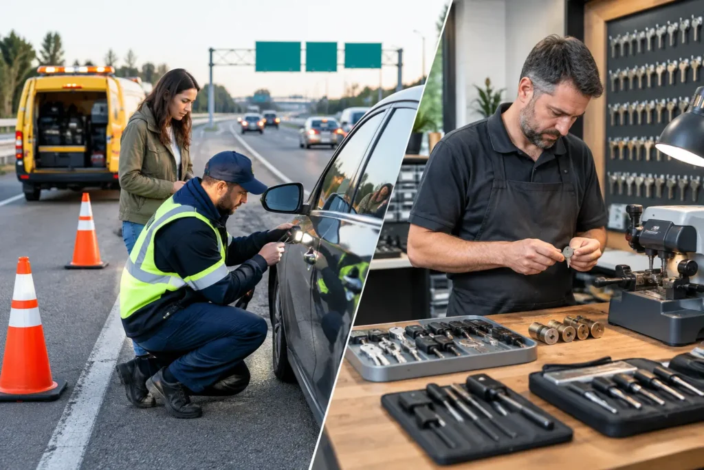 Roadside Lockout Versus Locksmith Service Compared
